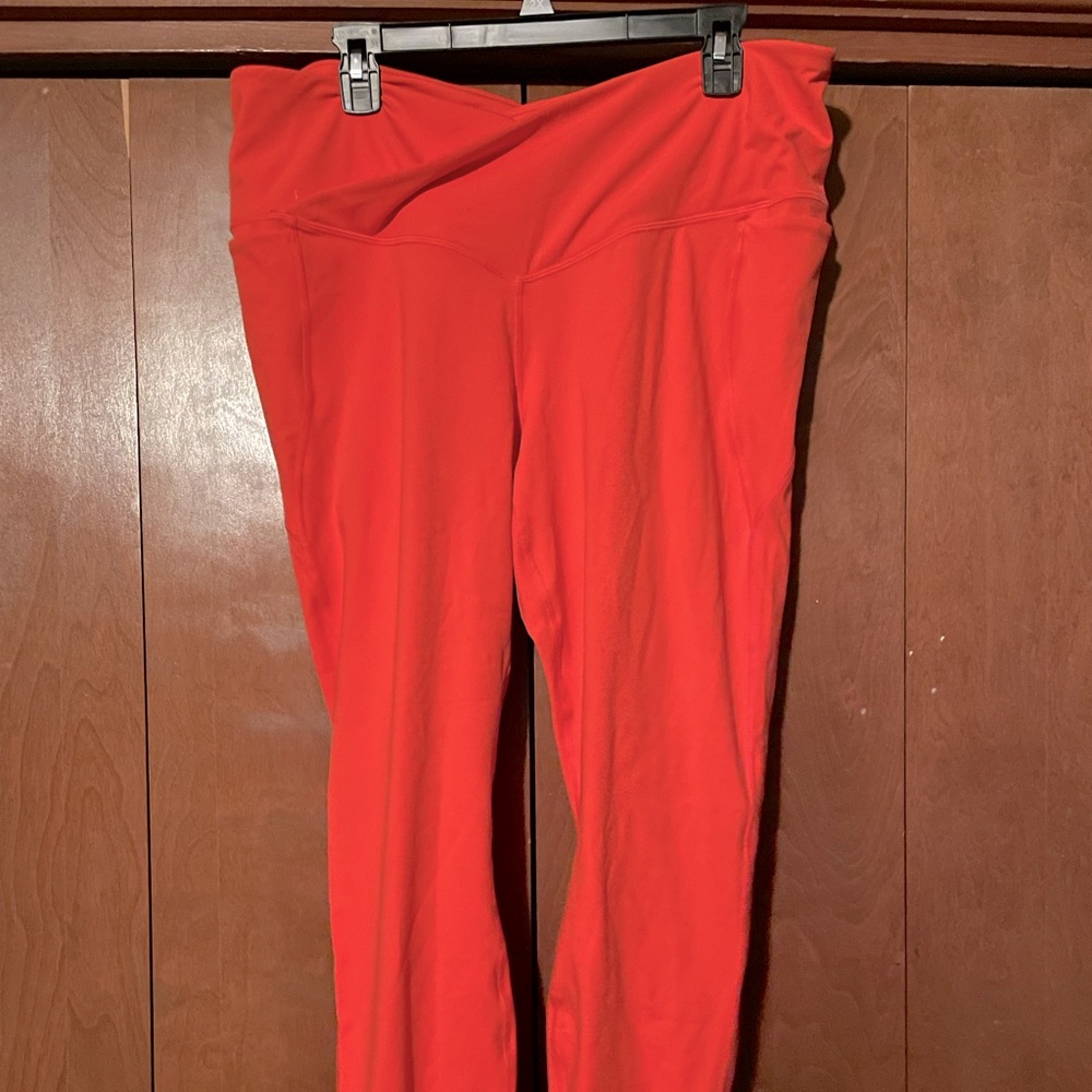 Fabletics Orange Crossover Leggings
